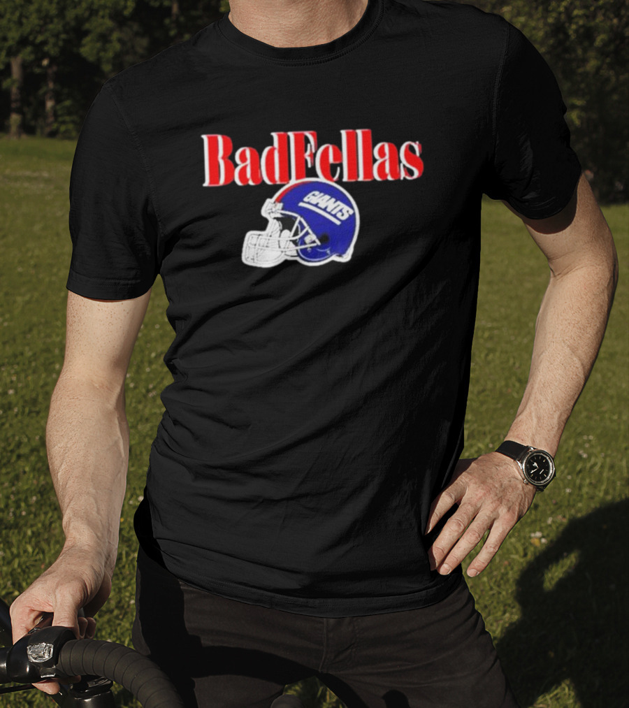 BadFellas Giants Football Helmet T-Shirt
