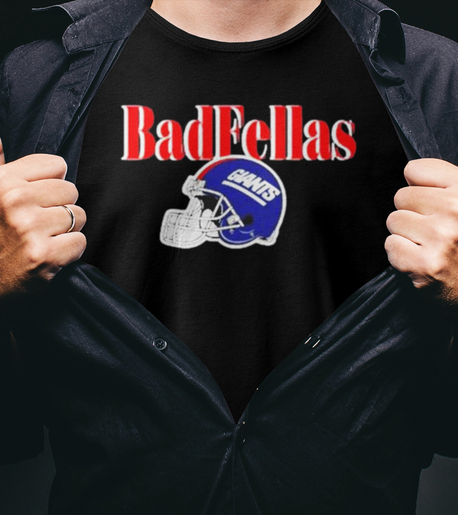 BadFellas Giants Football Helmet T-Shirt