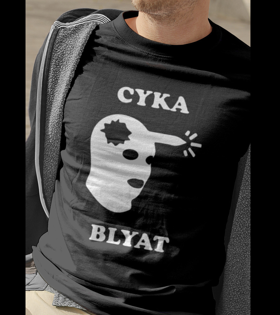CYKA BLYAT Mask Bullet Headshot T-Shirt