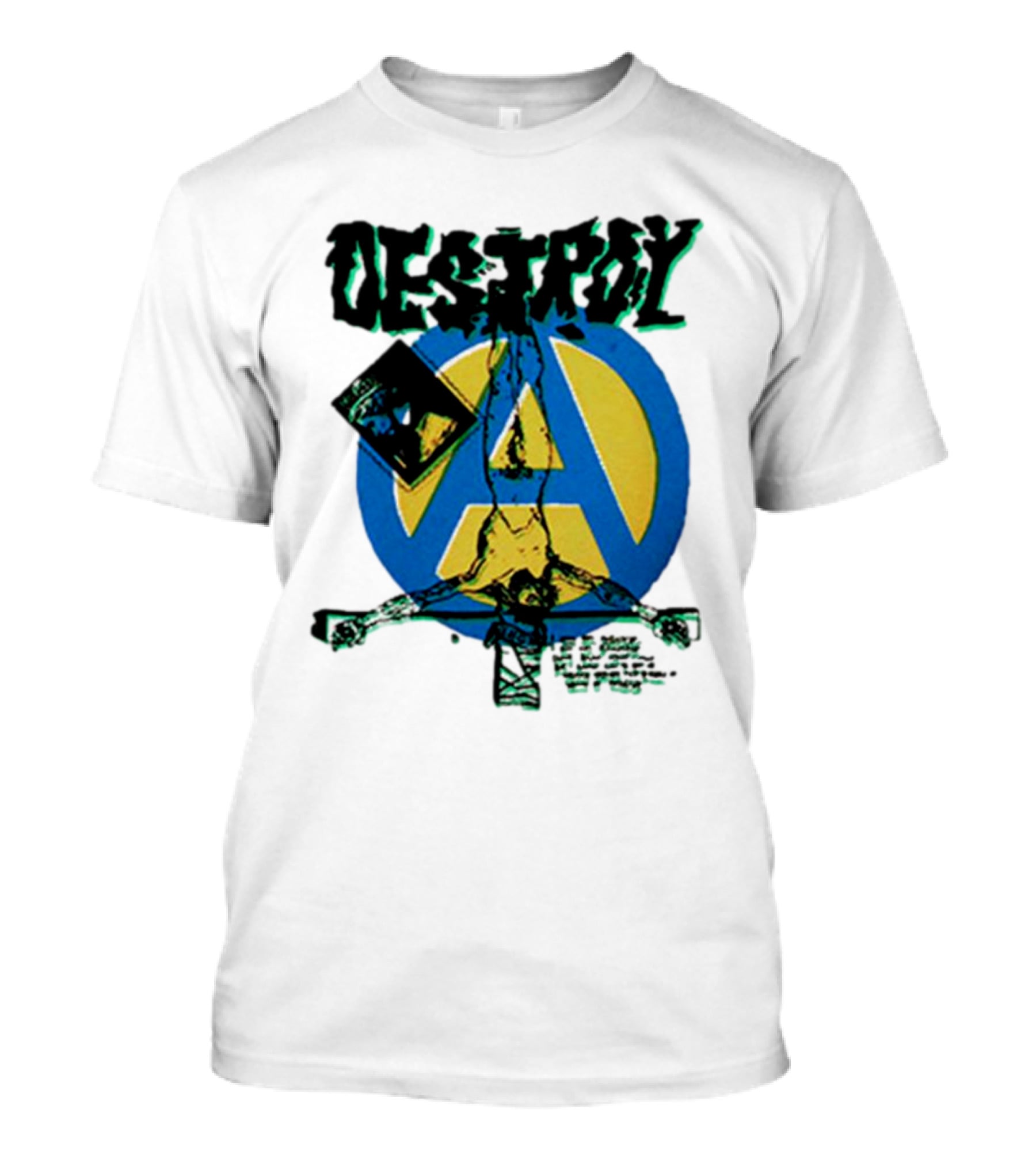 Destroy Anarchy Jesus Seditionaries Fashion Vintage Icon Punk Aesthetic T-Shirt