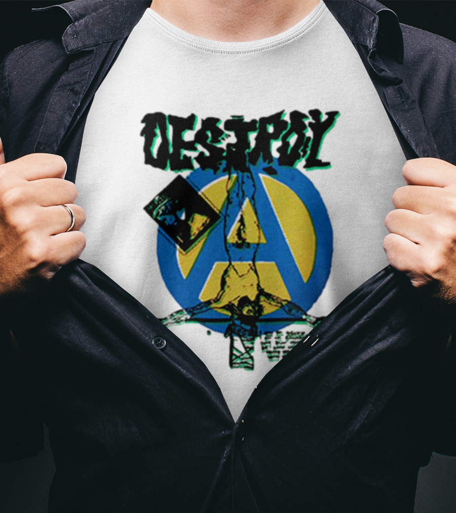 Destroy Anarchy Jesus Seditionaries Fashion Vintage Icon Punk Aesthetic T-Shirt