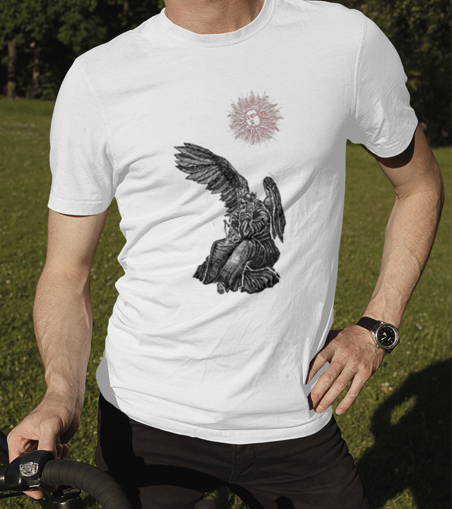 Angel And Skull Sun By Micah Ulrich T-Shirt