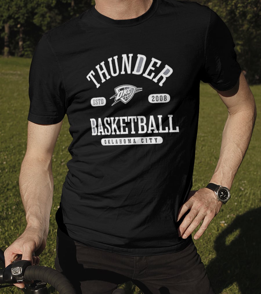 Thunder Basketball Oklahoma City Estd 2008 OKC T-Shirt