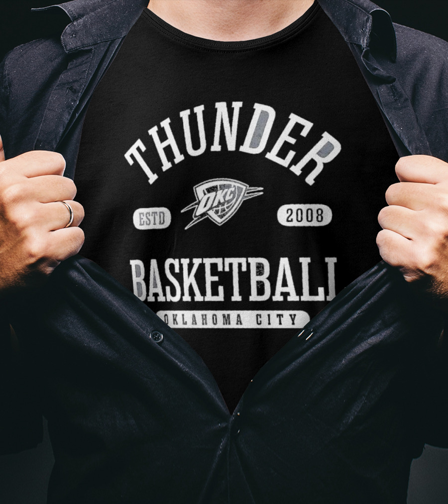 Thunder Basketball Oklahoma City Estd 2008 OKC T-Shirt