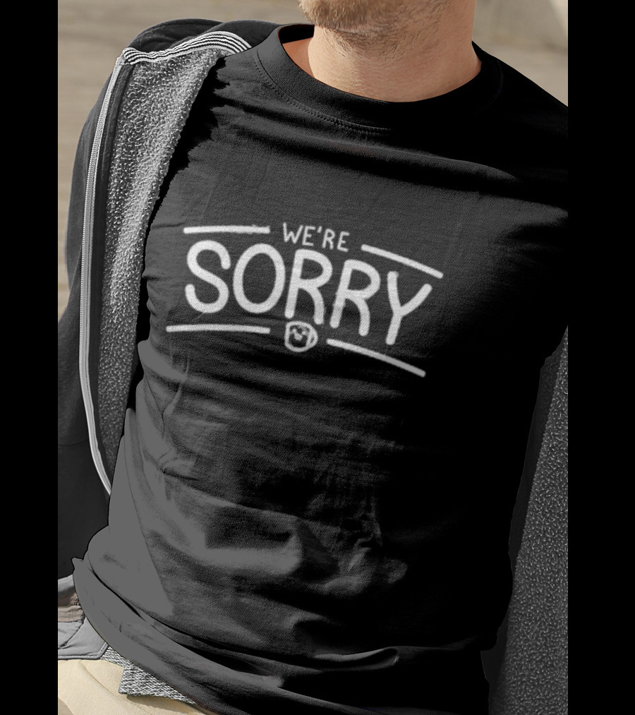 We're Sorry Text With Smiley T-Shirt