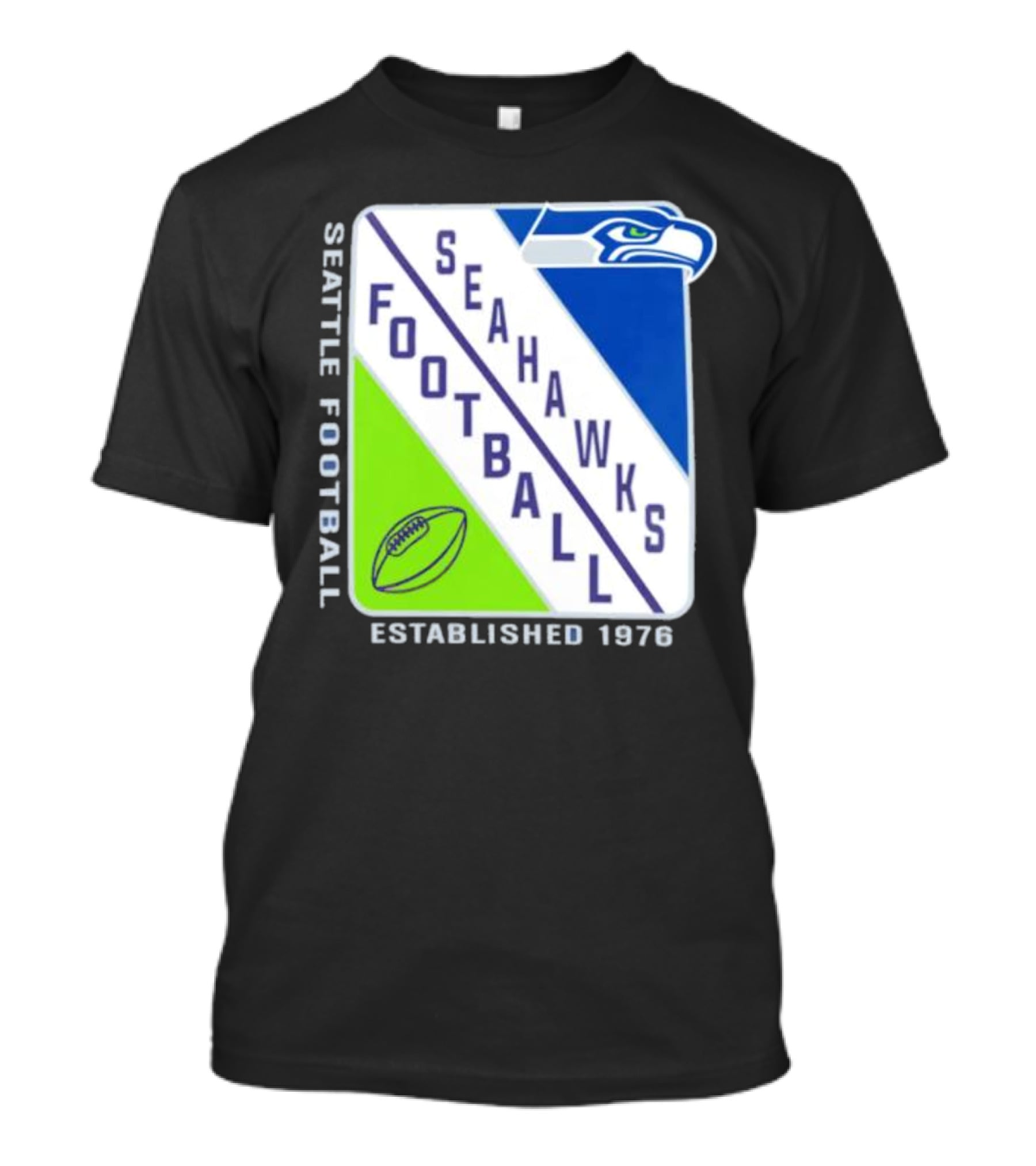 Seattle Seahawks Football Established 1976 Logo Seahawks Head T-Shirt