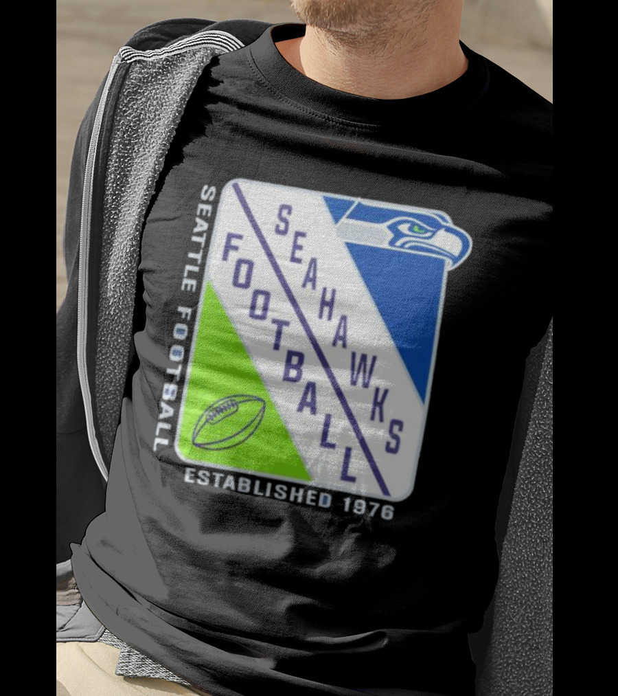 Seattle Seahawks Football Established 1976 Logo Seahawks Head T-Shirt