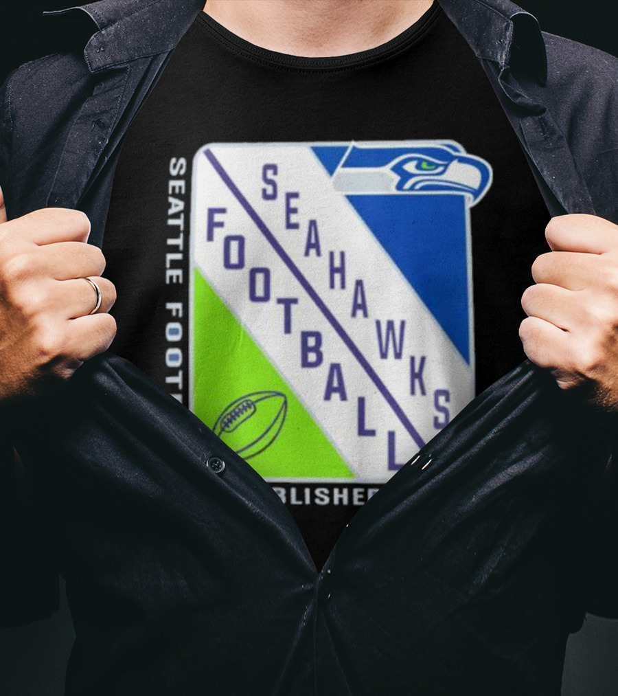 Seattle Seahawks Football Established 1976 Logo Seahawks Head T-Shirt