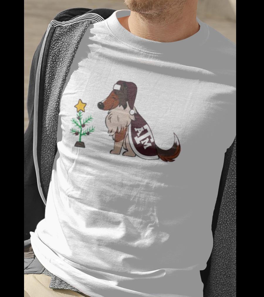 Texas A&M Reveille And Christmas Tree Star T-Shirt