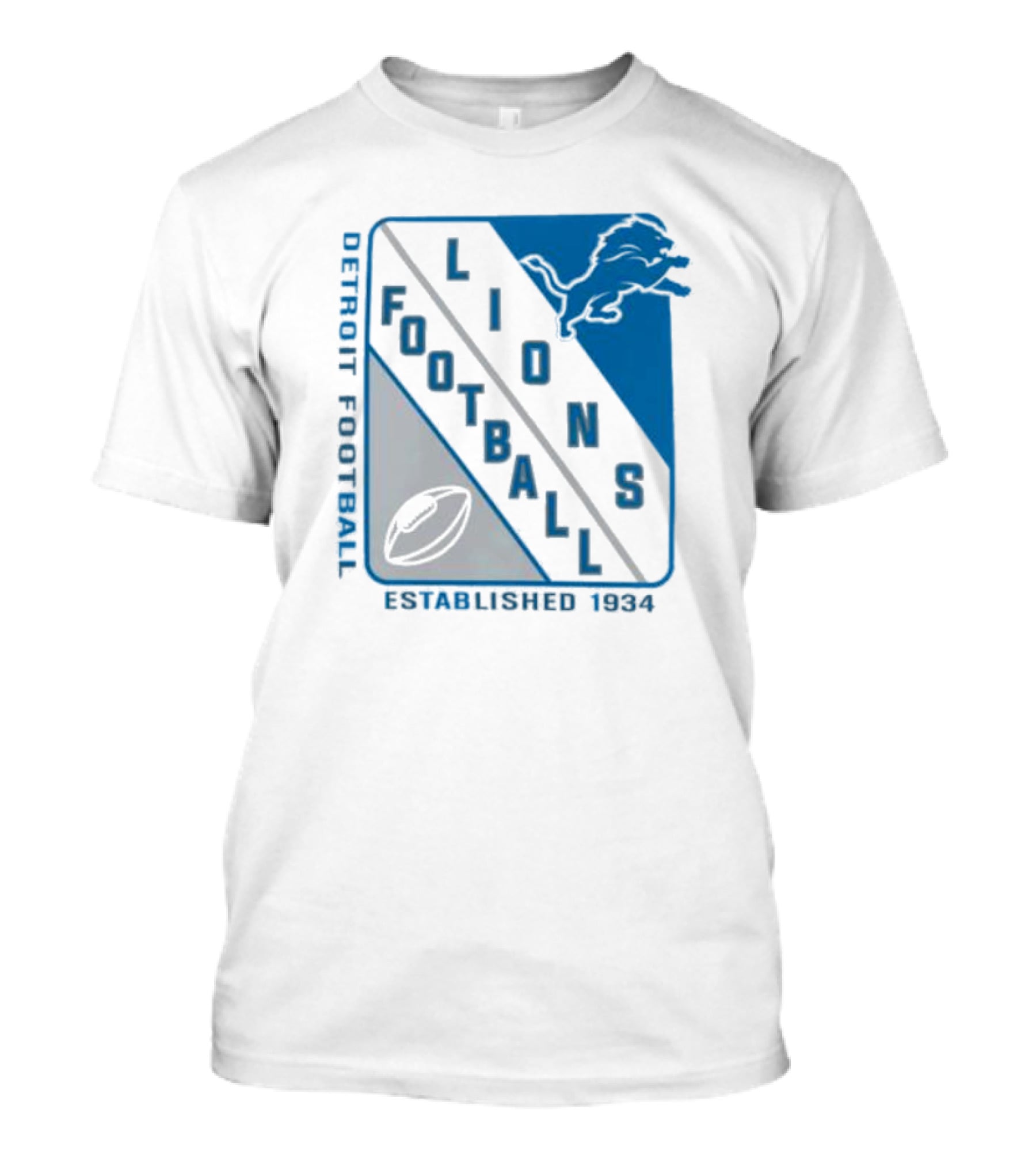 Detroit Lions Football Shield Established 1934 Iconic T-Shirt