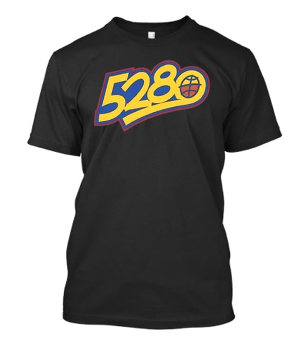 5280 Denver Colorado Basketball Theme T-Shirt