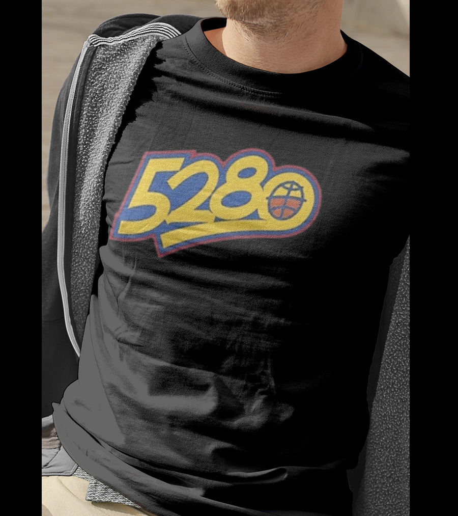 5280 Denver Colorado Basketball Theme T-Shirt