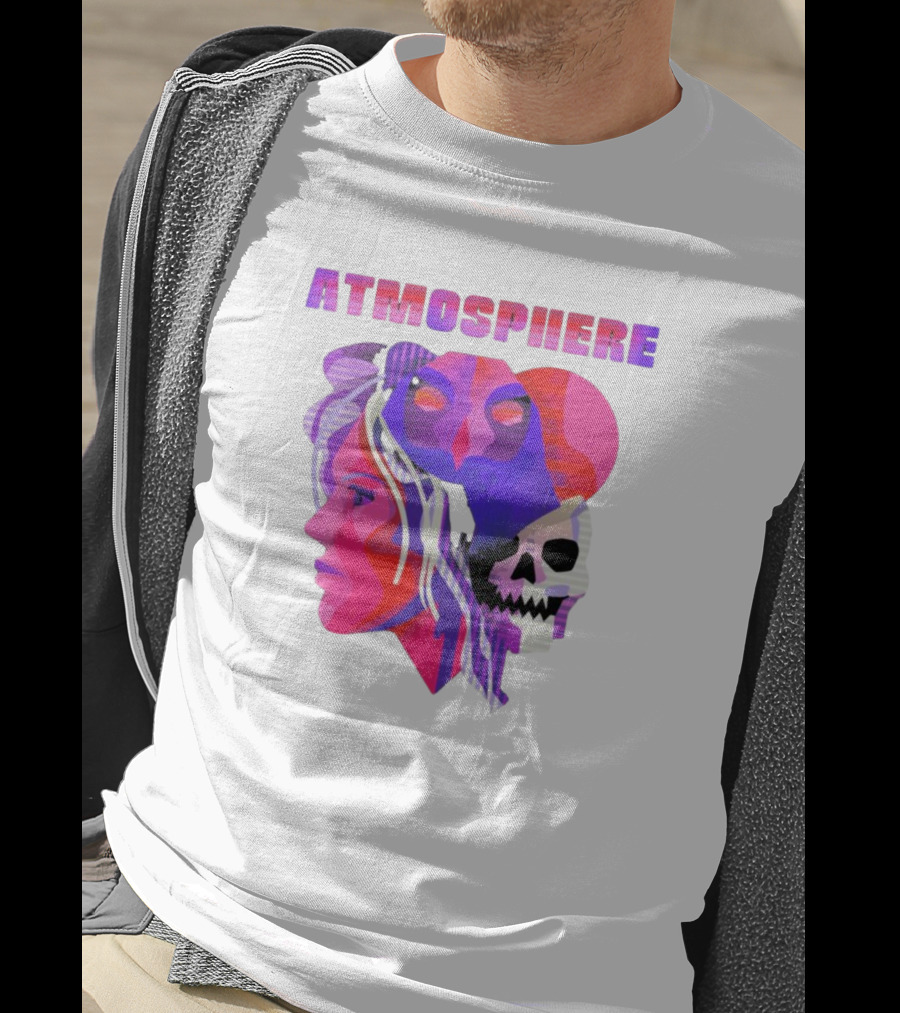 Atmosphere TDBH Colorful Faces And Skull T-Shirt