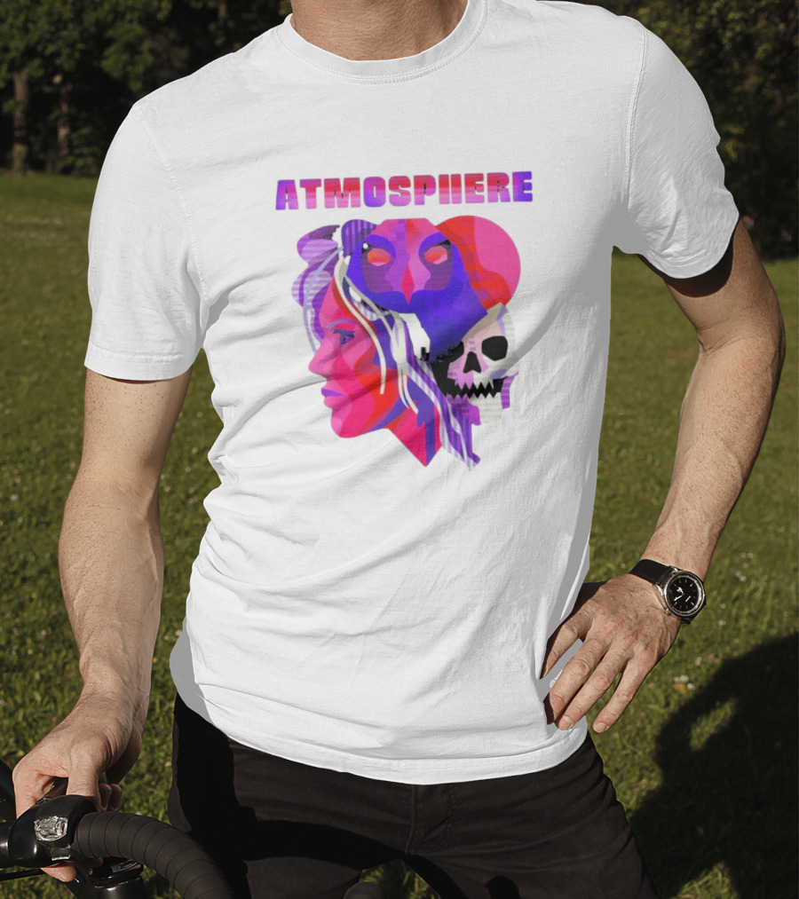 Atmosphere TDBH Colorful Faces And Skull T-Shirt