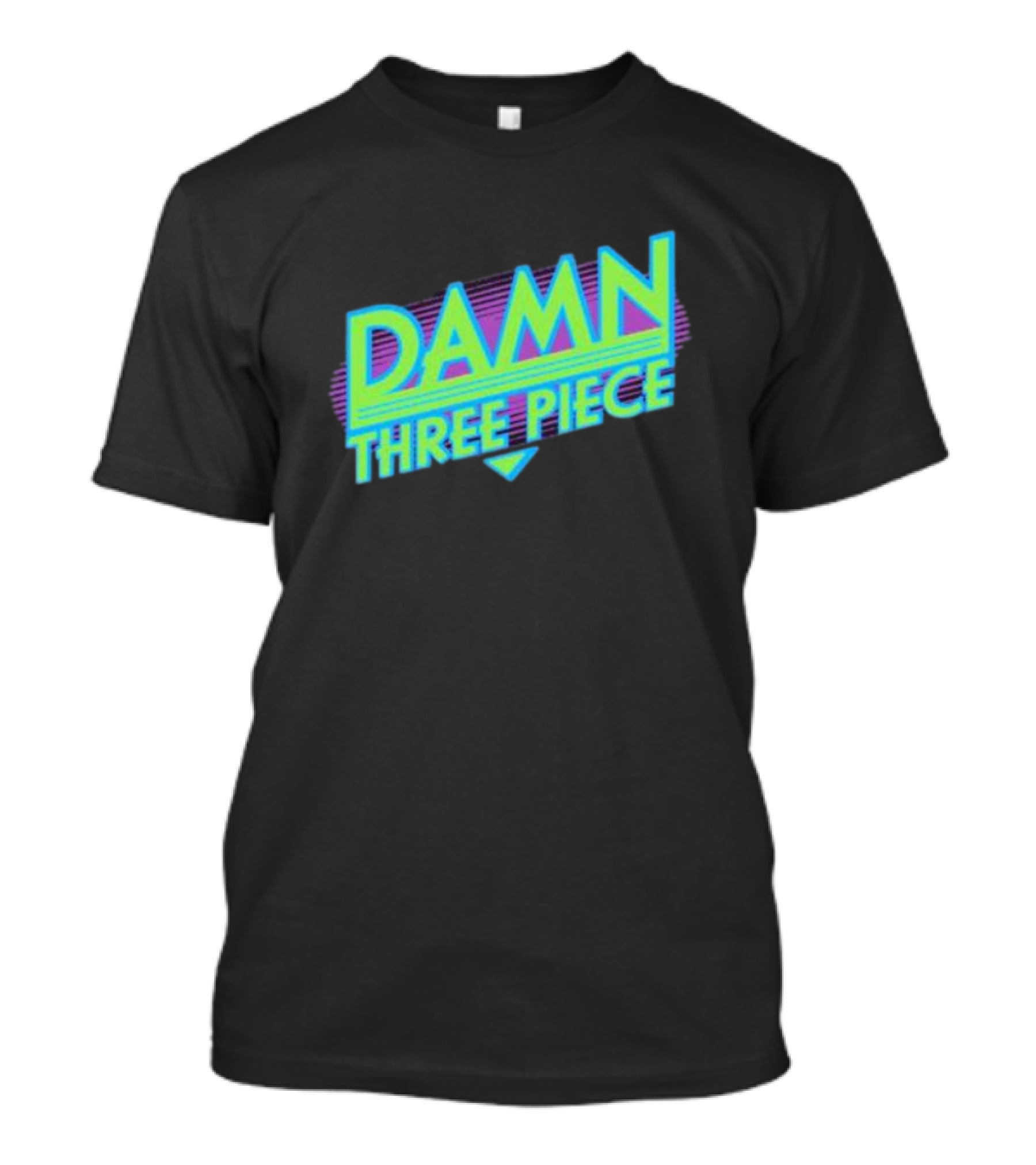 Damn Three Piece Retro Neon T-Shirt