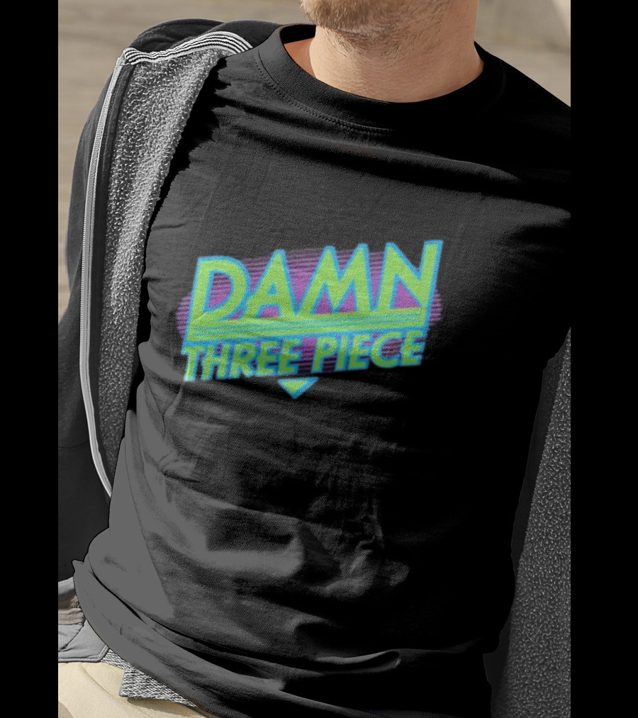Damn Three Piece Retro Neon T-Shirt