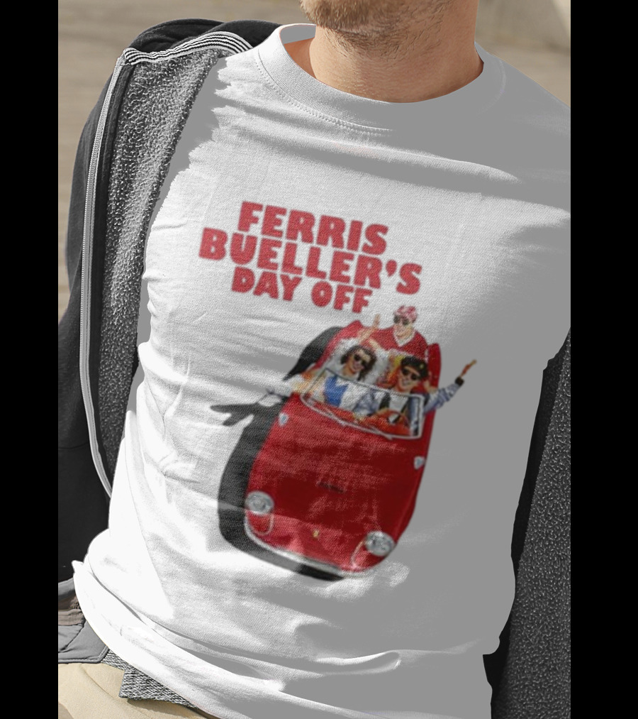 Ferris Bueller's Day Off Red Convertible Ride T-Shirt