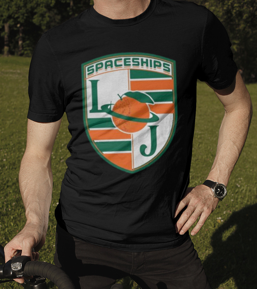 Larry June Spaceships LJ Badge Merch Clothing Store T-Shirt