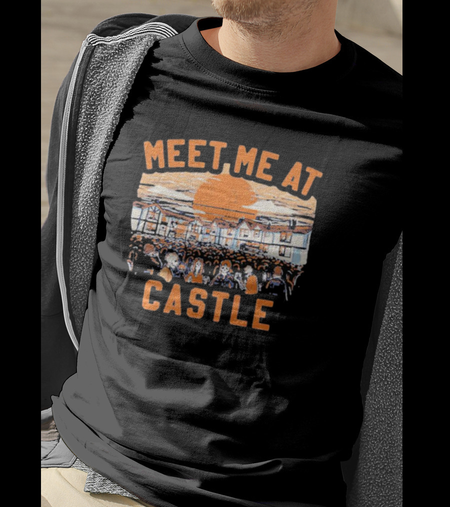 Meet Me At The Castle Festival Crowd At Sunset T-Shirt