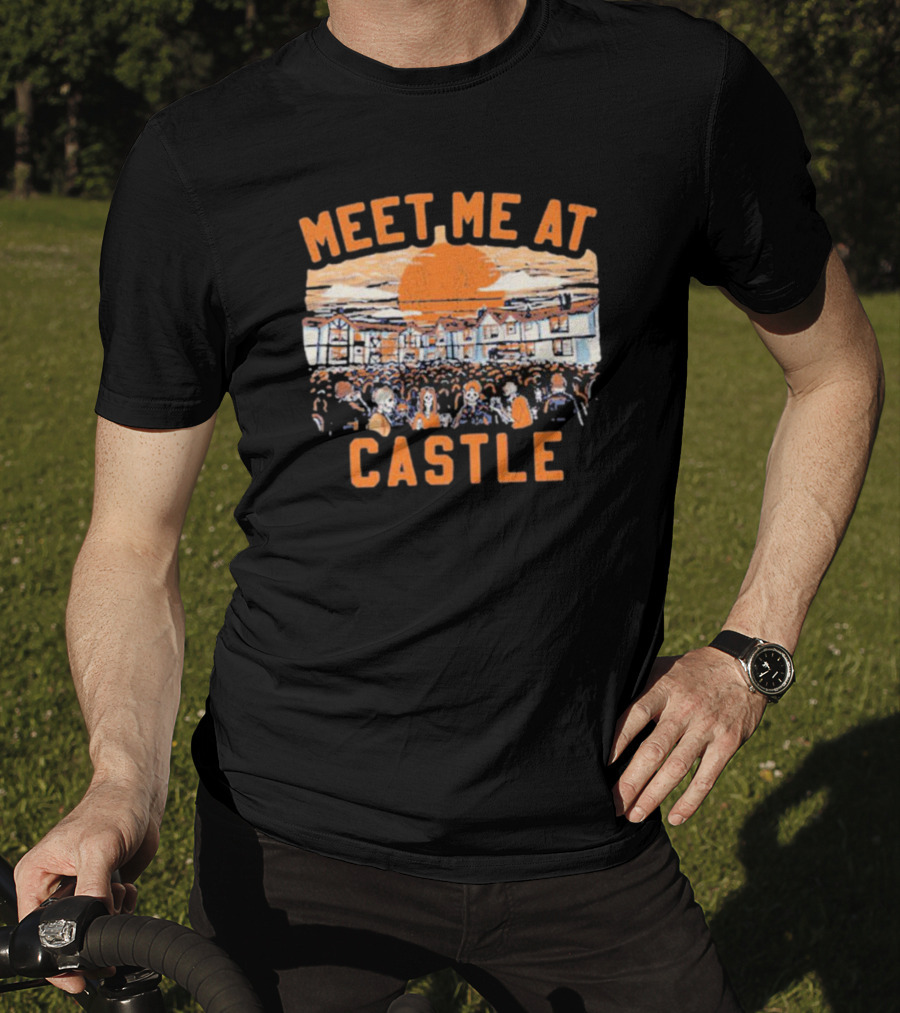Meet Me At The Castle Festival Crowd At Sunset T-Shirt
