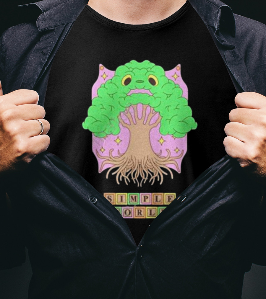 Simple World Tree Creature Fantasy Blocks T-Shirt