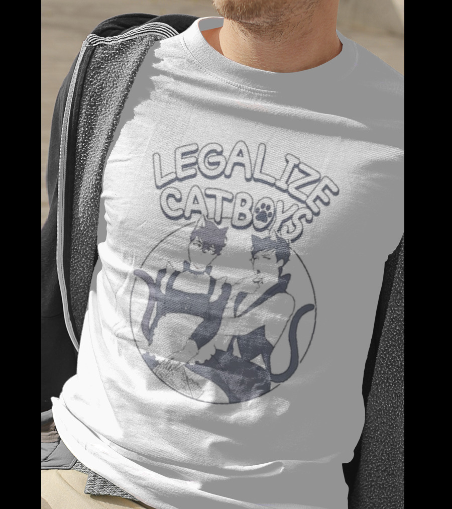 Dan And Phil Shop Legalize Catboys Two Anime Characters With Ears And Tails T-Shirt