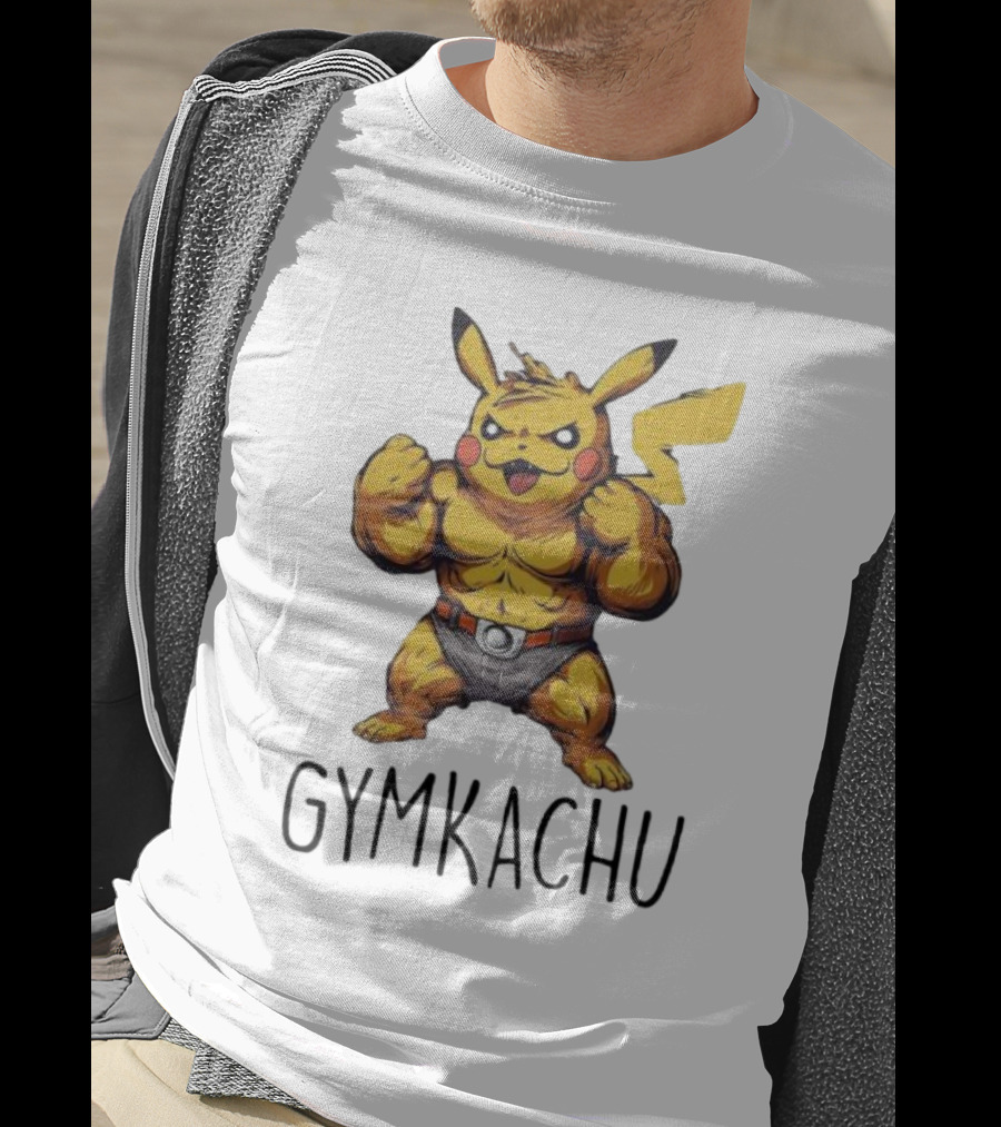 Pikachu Gymkachu Bodybuilder Fitness Pokémon T-Shirt