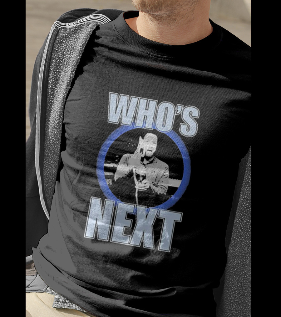 Who's Next Wrestling Interview Microphone Face-Off T-Shirt