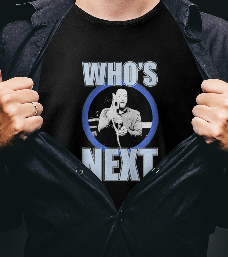Who's Next Wrestling Interview Microphone Face-Off T-Shirt