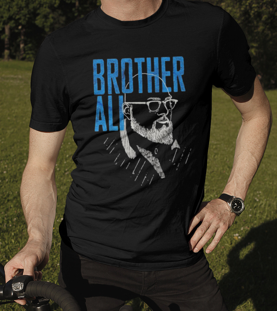 Brother Ali Line Art Portrait With Glasses And Beard T-Shirt