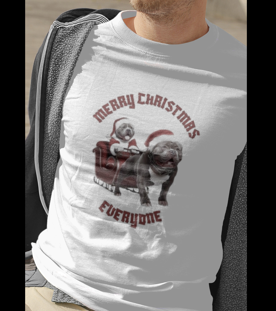 Merry Christmas Everyone American Bully’s Santa Sleigh T-Shirt