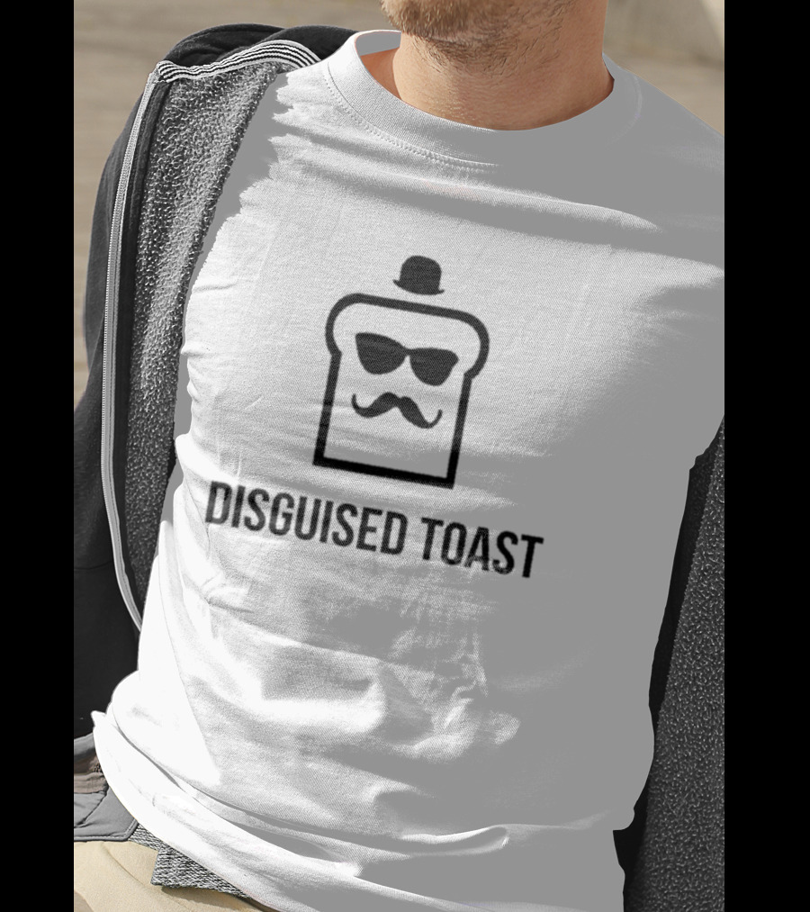 Disguised Toast Sunglasses Mustache Bowler Hat Bread T-Shirt
