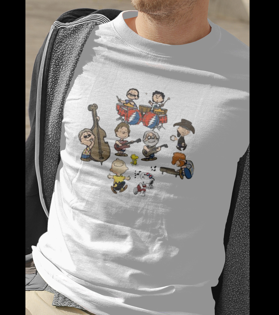 Grateful Dead Peanuts Band Jam Session Gimme Some Lovin' T-Shirt