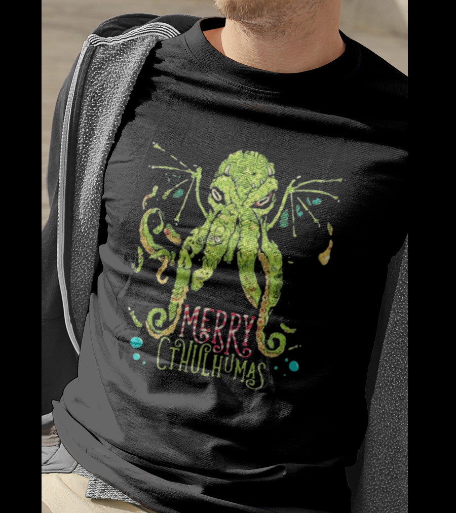 Merry Cthulhumas Christmas Cthulhu Holiday Lovecraft T-Shirt