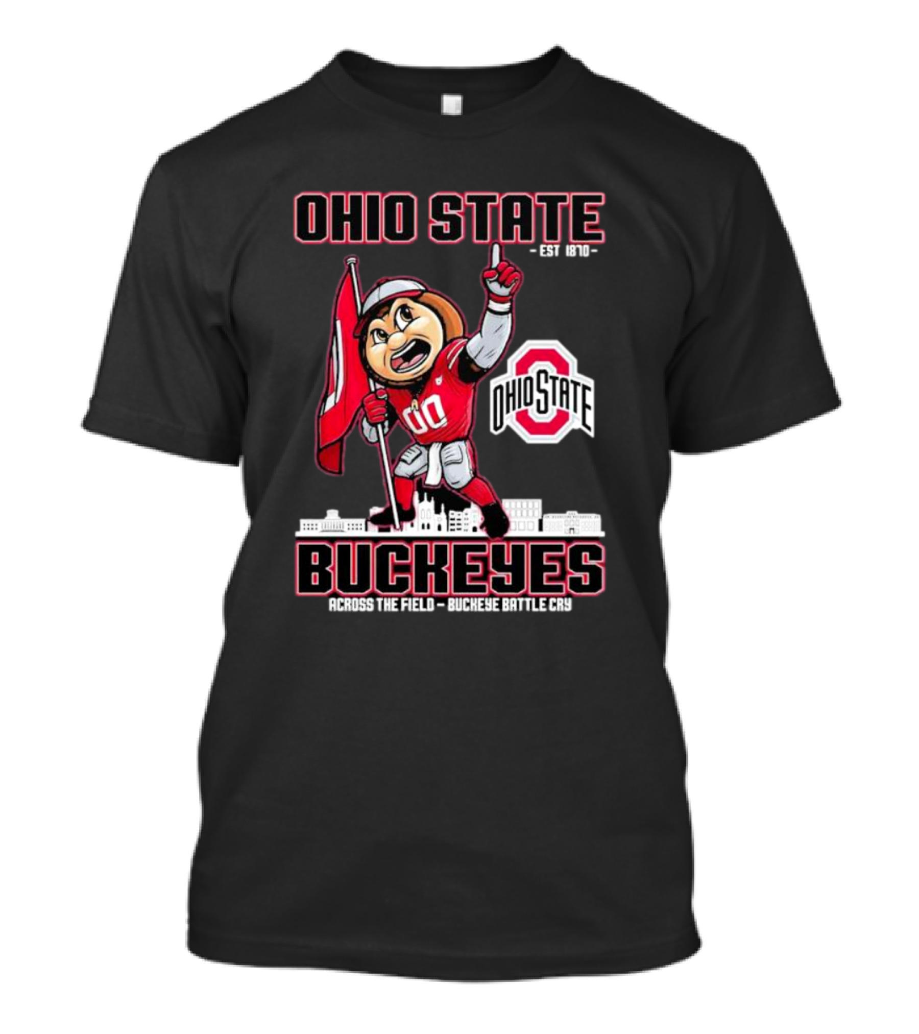 Ohio State Buckeyes Est 1870 Across The Field Buckeye Battle Cry T-Shirt