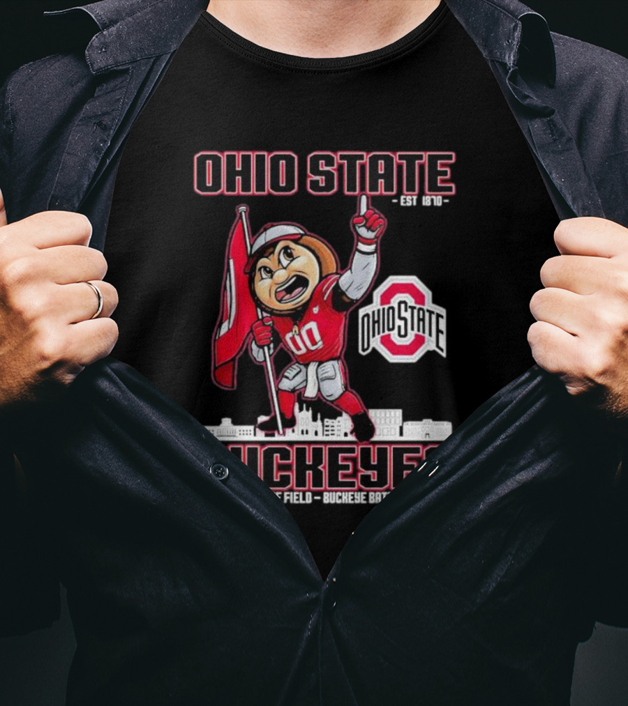 Ohio State Buckeyes Est 1870 Across The Field Buckeye Battle Cry T-Shirt