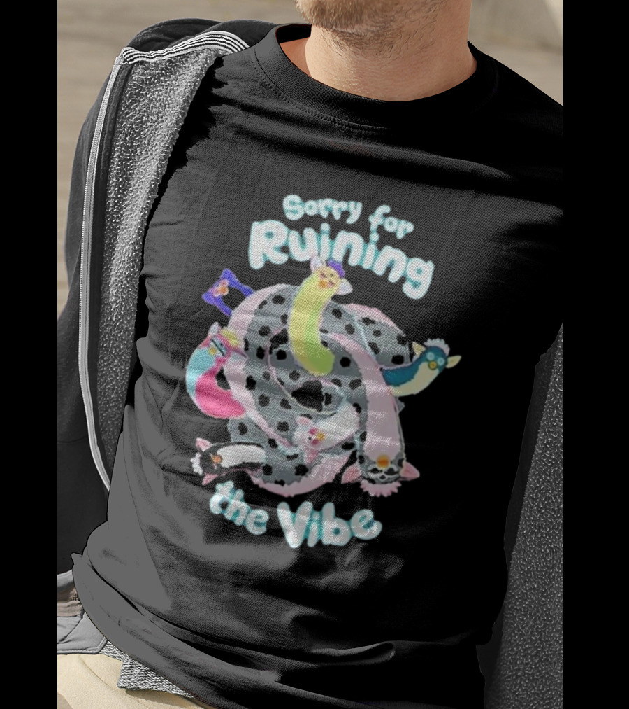 Sorry For Ruining The Vibe Pastel Ferret Spiral T-Shirt