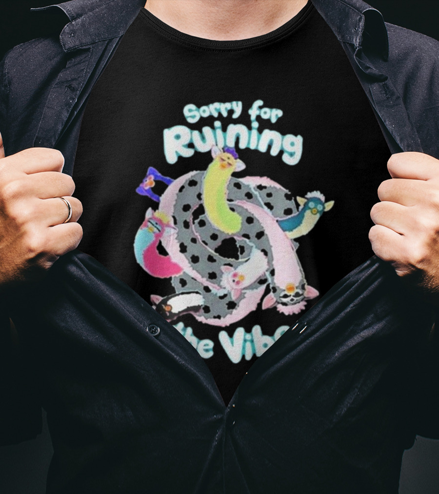 Sorry For Ruining The Vibe Pastel Ferret Spiral T-Shirt