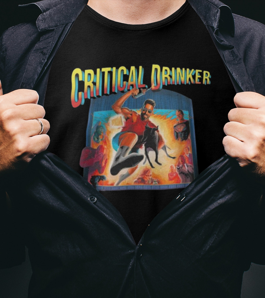 Critical Drinker Action Adventure Inspired T-Shirt