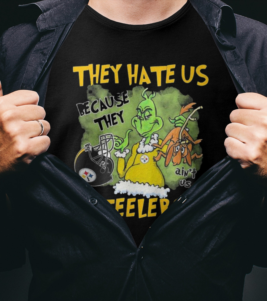They Hate Us Because They Ain’t Us Steelers Grinch Football Rivalry Humor T-Shirt