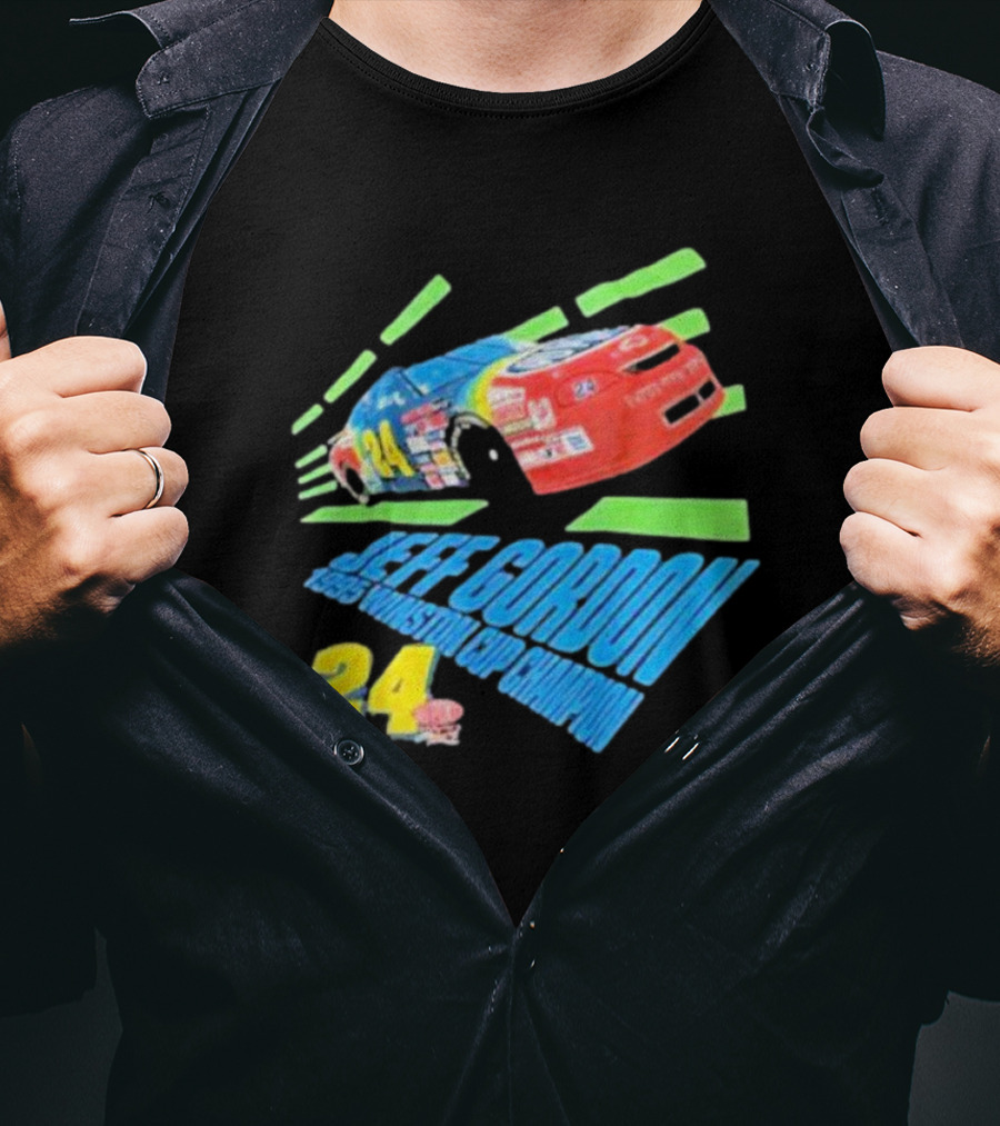 Jeff Gordon 1995 Winston Cup Champion 24 Car Racing Vintage T-Shirt