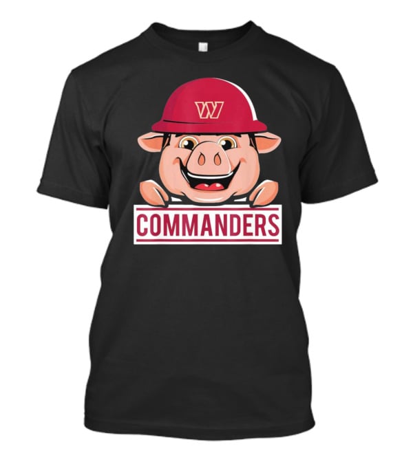 Commander Pig With Hard Hat T-Shirt