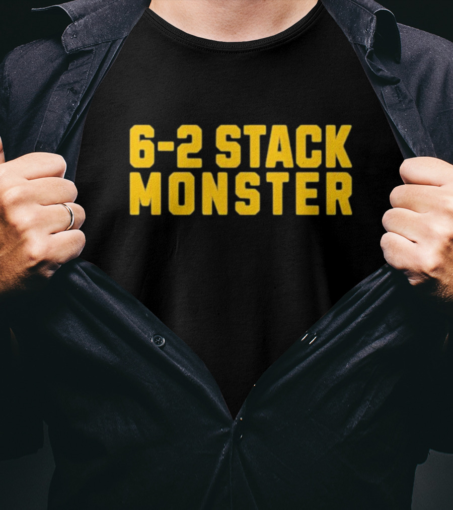 6-2 Stack Monster Football Defense Strategy T-Shirt