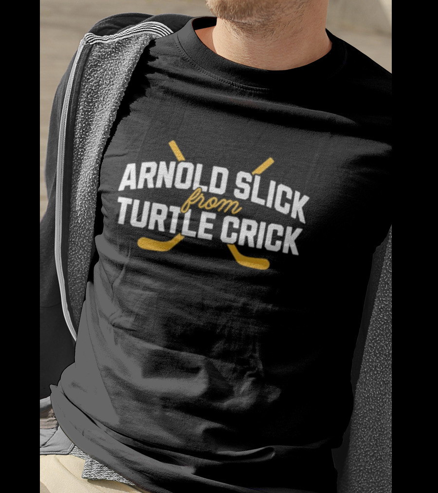 Arnold Slick From Turtle Crick Hockey Sticks T-Shirt
