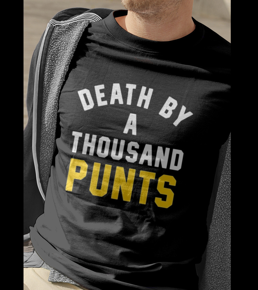 Death By A Thousand Punts Football Humor Sports Team Fan T-Shirt
