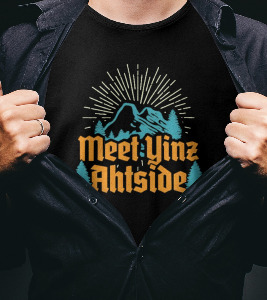 Meet Yinz Ahtside Mountain Trees Sunburst T-Shirt
