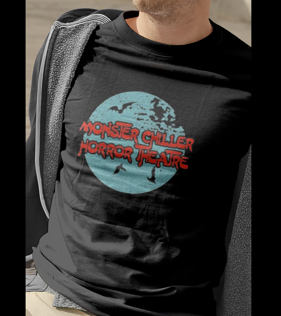 Monster Chiller Horror Theatre Moon Bats T-Shirt
