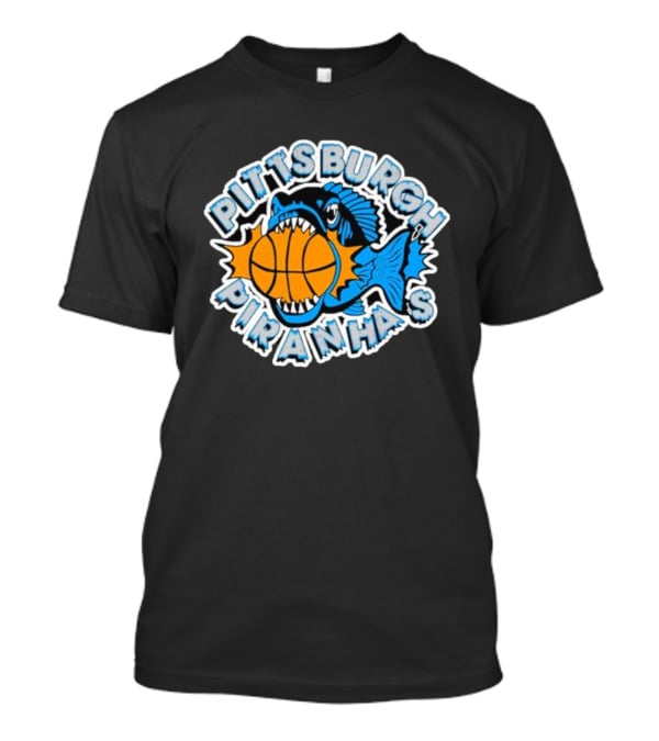 Pittsburgh Piranhas Basketball Team Logo Fish With Ball T-Shirt