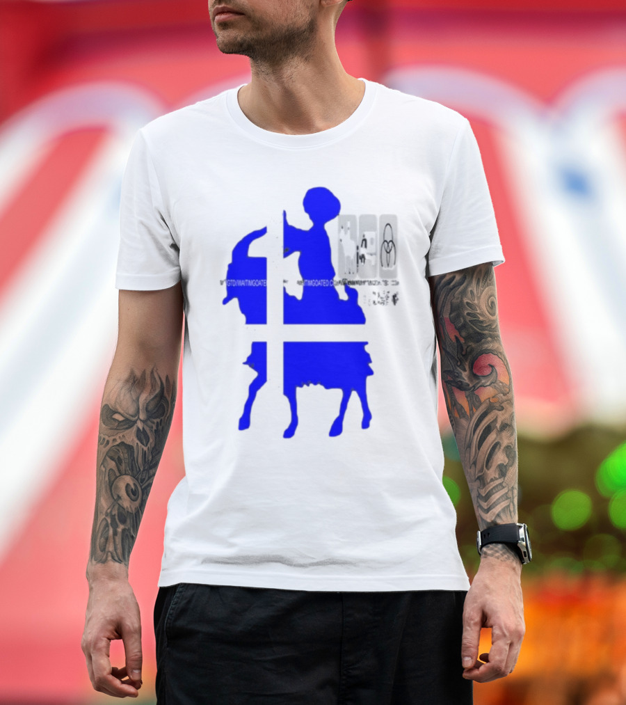 Wait Im Goated Luck Charm Greek Flag Goat T-Shirt