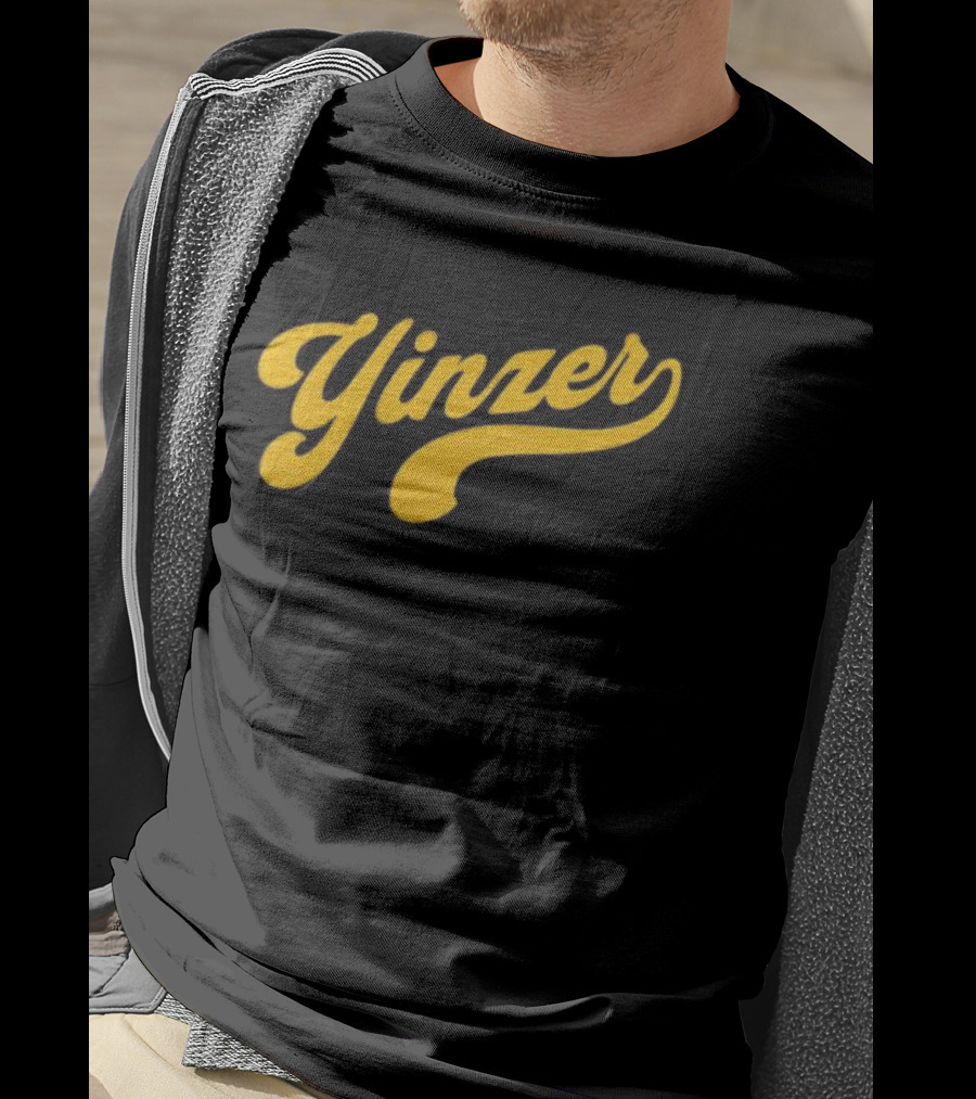 Yinzer Signature Bold Yellow Script T-Shirt